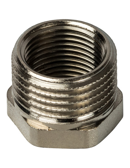 Футорка никелированная STOUT 1/2"х3/8" НР-ВР