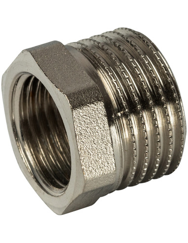 Футорка никелированная STOUT 1/2"х3/8" НР-ВР