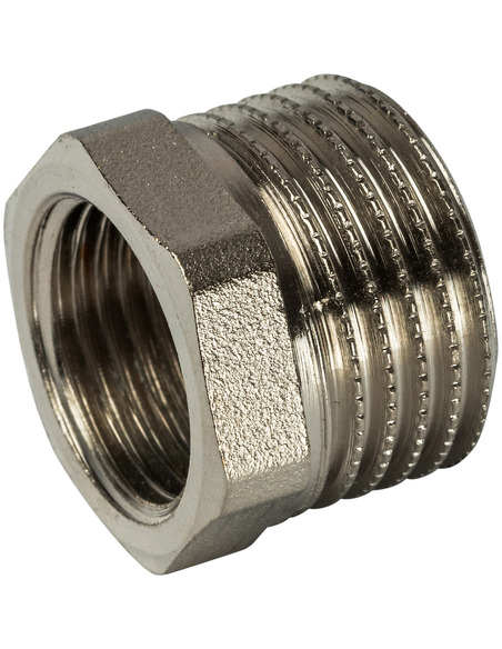 Футорка никелированная STOUT 1/2"х3/8" НР-ВР