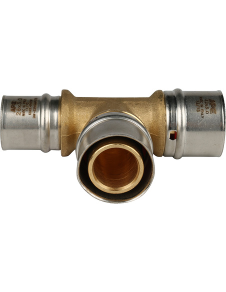 Тройник переходной STOUT 32x32x26 для металлопластиковых труб пресс