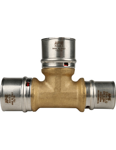 Тройник переходной STOUT 32x32x26 для металлопластиковых труб пресс