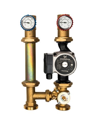 Насосная группа STOUT с приводным смесителем 1 1/4" с насосом