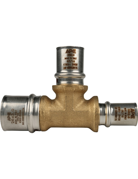 Тройник переходной STOUT 26x20x16 для металлопластиковых труб пресс