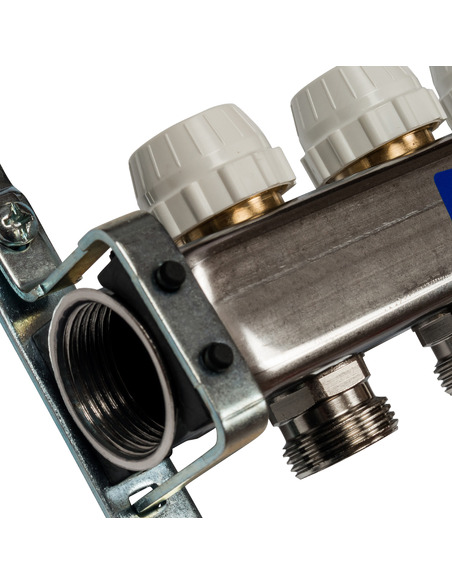 Коллектор STOUT из нержавеющей стали с расходомерами 9 вых.