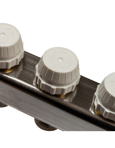 Коллектор STOUT из нержавеющей стали с расходомерами 9 вых.