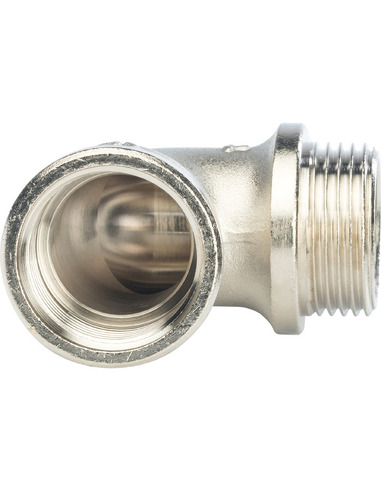 Угольник с упором никелированный STOUT 1" ВР-НР