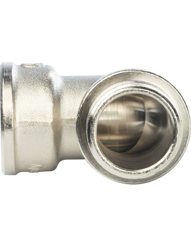 Угольник с упором никелированный STOUT 1" ВР-НР