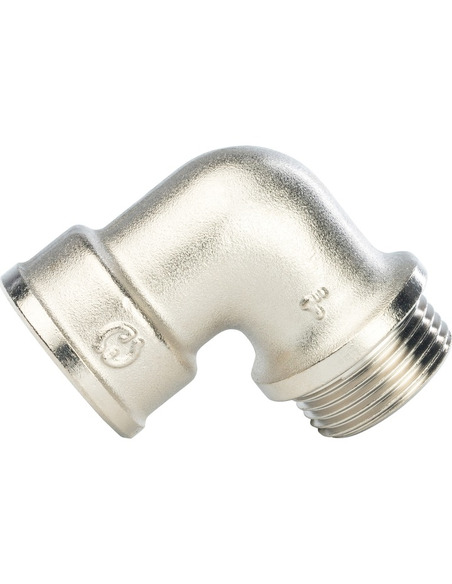 Угольник с упором никелированный STOUT 1" ВР-НР