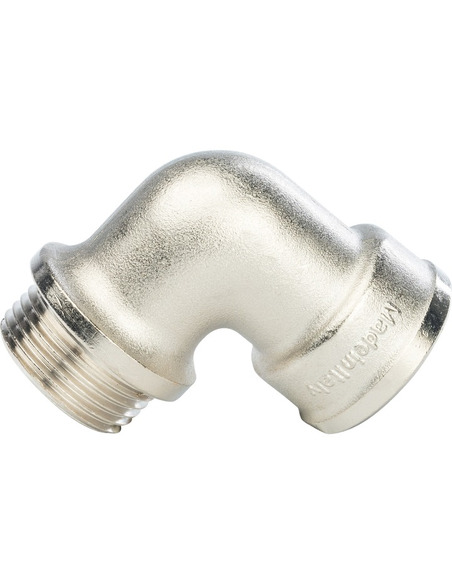 Угольник с упором никелированный STOUT 1" ВР-НР