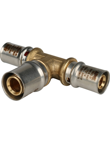 Тройник переходной STOUT 16x20x16 для металлопластиковых труб пресс