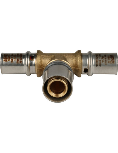 Тройник переходной STOUT 16x20x16 для металлопластиковых труб пресс