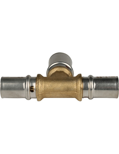 Тройник переходной STOUT 16x20x16 для металлопластиковых труб пресс