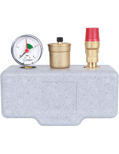 Группа безопасности котла STOUT 3 бар до 50 кВт в теплоизоляции