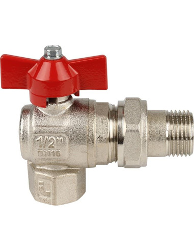 Кран шаровой ITAP IDEAL 298 1/2" угловой со сгоном (бабочка)