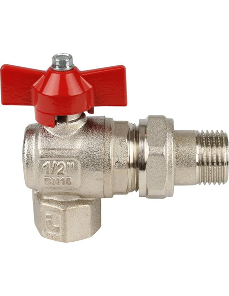 Кран шаровой ITAP IDEAL 298 1/2" угловой со сгоном (бабочка) Кран шаровой ITAP IDEAL 298 1/2" угловой со сгоном (бабочка)