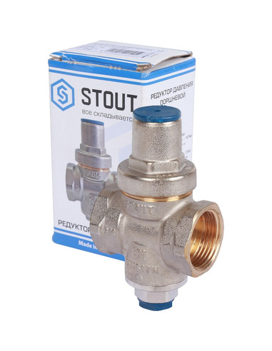 Редуктор давления STOUT 3/4" поршневой с выходом под манометр new
