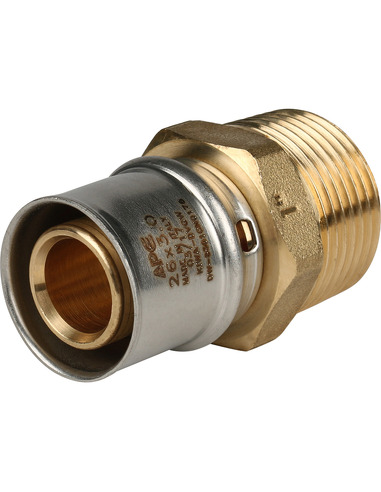 Переходник STOUT 26x1" НР для металлопластиковых труб пресс