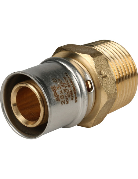 Переходник STOUT 26x1" НР для металлопластиковых труб пресс