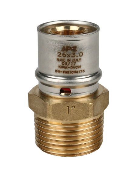 Переходник STOUT 26x1" НР для металлопластиковых труб пресс