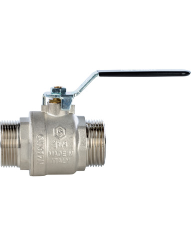 Кран шаровой STOUT полнопроходной 1 1/4" НР-НР (рычаг)