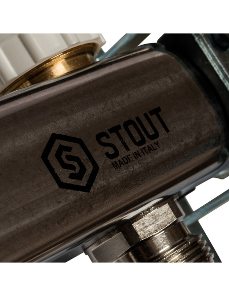 Коллектор STOUT из нержавеющей стали в сборе без расходомеров 6 вых.