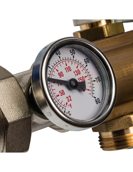 Коллектор STOUT из латуни в сборе без расходомеров 5 вых.