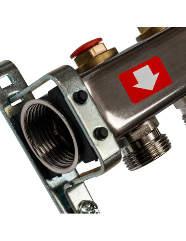 Коллектор STOUT из нержавеющей стали без расходомеров 3 вых.