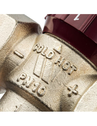 Термостатический смесительный клапан Watts AM61C AQUAMIX 32-50°C, 1" ВР, Kvs 2,1