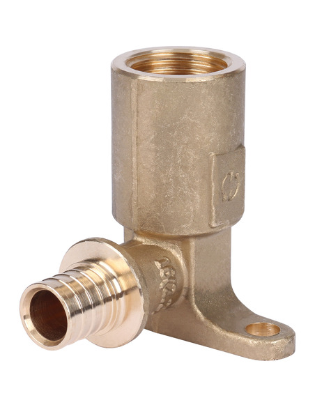 Угольник с креплением STOUT 16x1/2" ВР удлинённый для труб из сшитого полиэтилена