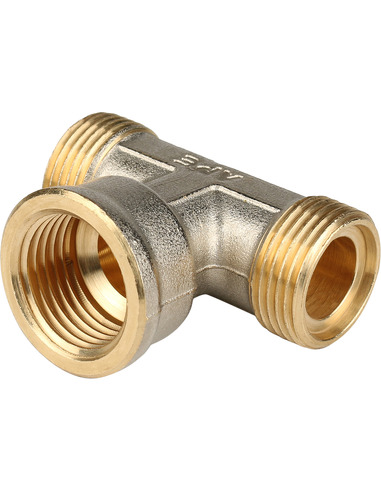 Тройник переходной STOUT 16x1/2"х16 ВР для металлопластиковых труб обжим