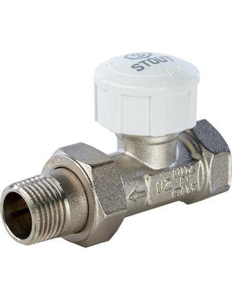 Клапан термостатический STOUT 1/2" прямой