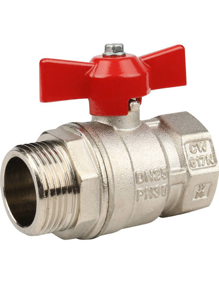 Кран шаровой STOUT стандартнопроходной 1" ВР-НР (бабочка)