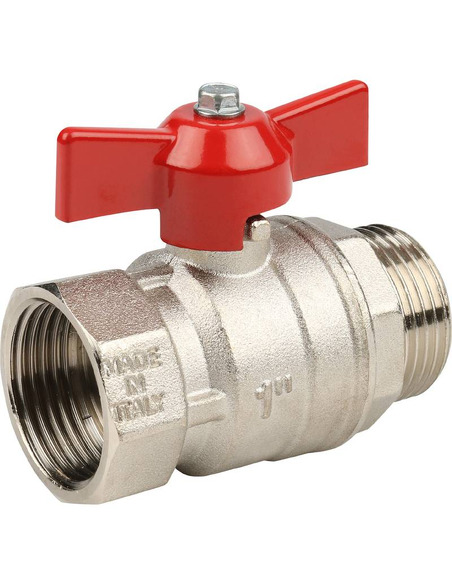 Кран шаровой STOUT стандартнопроходной 1" ВР-НР (бабочка)