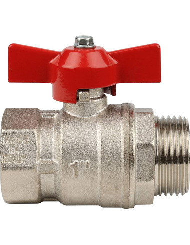 Кран шаровой STOUT стандартнопроходной 1" ВР-НР (бабочка)