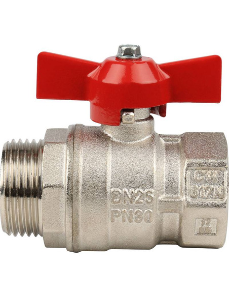 Кран шаровой STOUT стандартнопроходной 1" ВР-НР (бабочка)