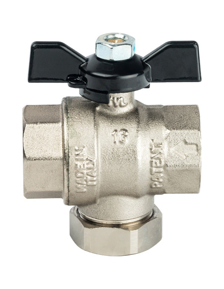 Кран шаровой STOUT 3/4" ВР-ВР с фильтром (бабочка)