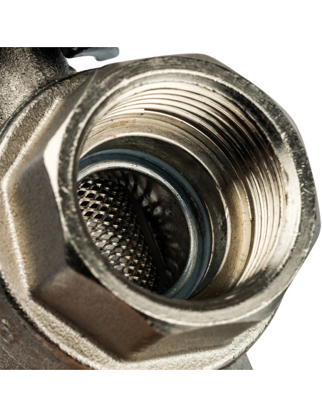 Кран шаровой STOUT 3/4" ВР-ВР с фильтром (бабочка)