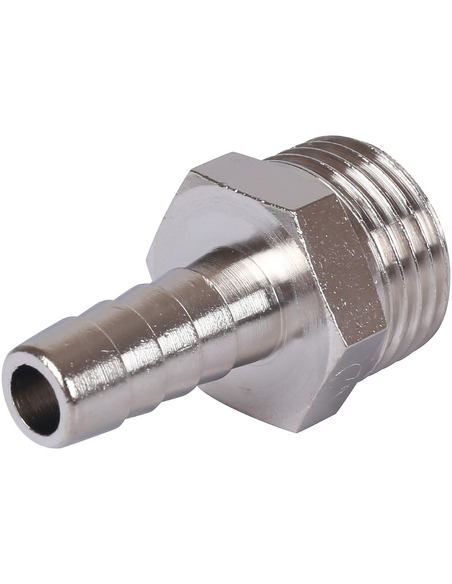 Штуцер никелированный STOUT 1/2"х10 НР  Штуцер никелированный STOUT 1/2"х10 НР