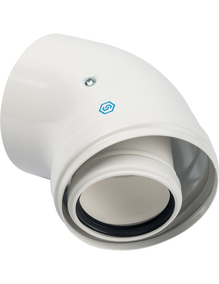 Отвод STOUT Ø60/100 - 45° п/м конденсац.