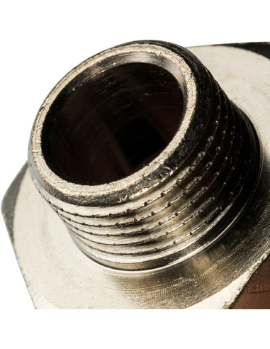 Ниппель переходной никелированный STOUT 3/4"х3/8" НР