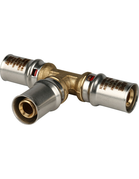 Тройник STOUT 16x16x16 для металлопластиковых труб пресс