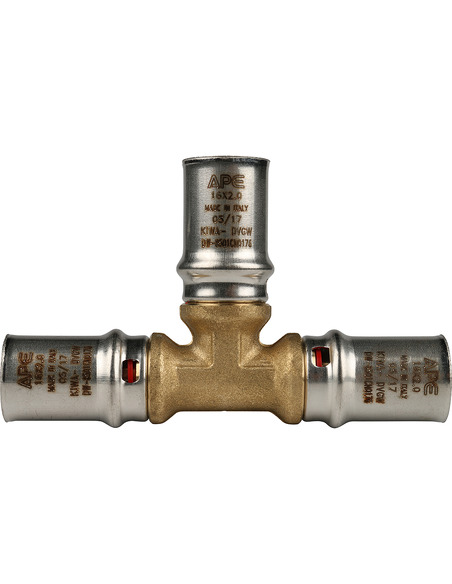 Тройник STOUT 16x16x16 для металлопластиковых труб пресс