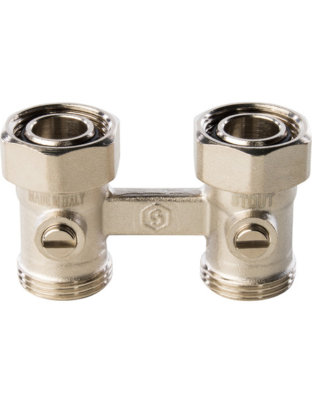 Узел нижнего подключения STOUT 3/4" для двухтрубной системы, прямой