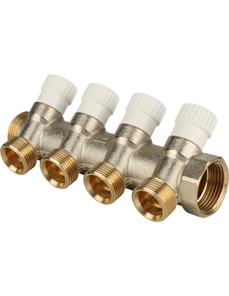 Коллектор распределительный STOUT 1", 4 вых. 3/4" ЕК