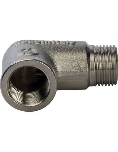 Угольник никелированный STOUT 3/8" ВР-НР