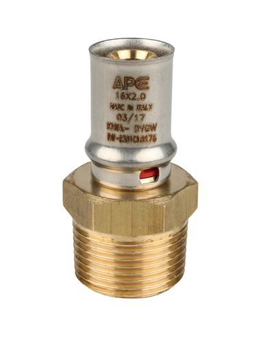 Переходник STOUT 16x3/4" НР для металлопластиковых труб пресс