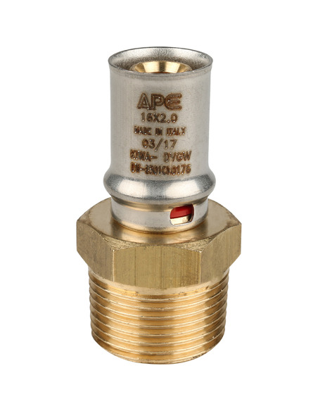 Переходник STOUT 16x3/4" НР для металлопластиковых труб пресс