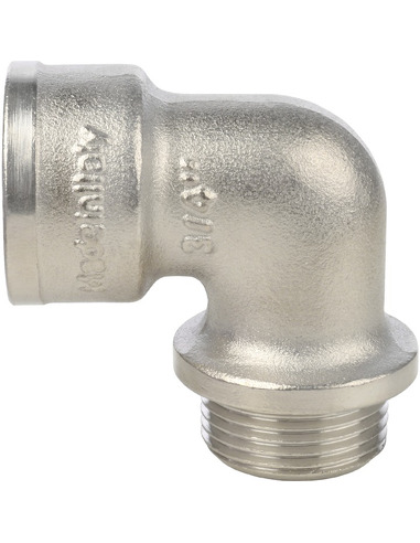 Угольник с упором никелированный STOUT 3/4" ВР-НР