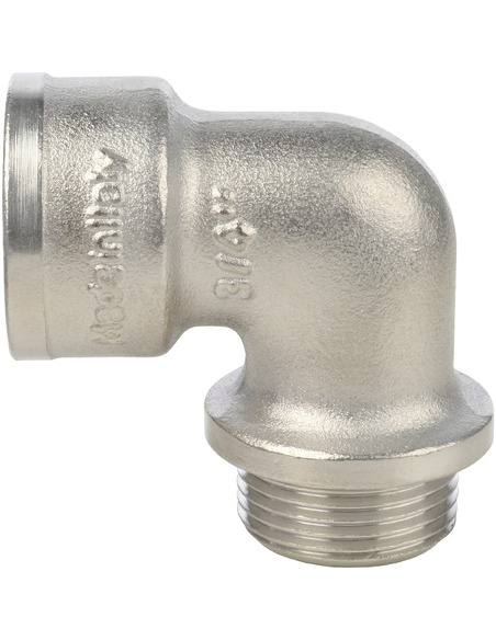 Угольник с упором никелированный STOUT 3/4" ВР-НР Угольник с упором никелированный STOUT 3/4" ВР-НР