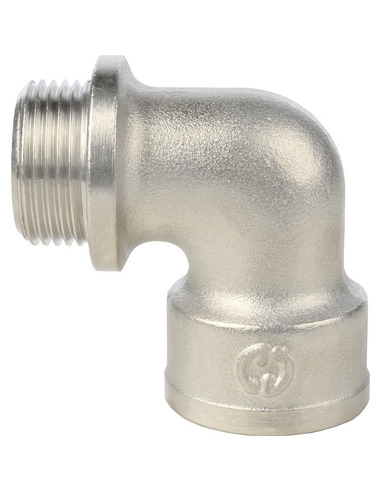 Угольник с упором никелированный STOUT 3/4" ВР-НР